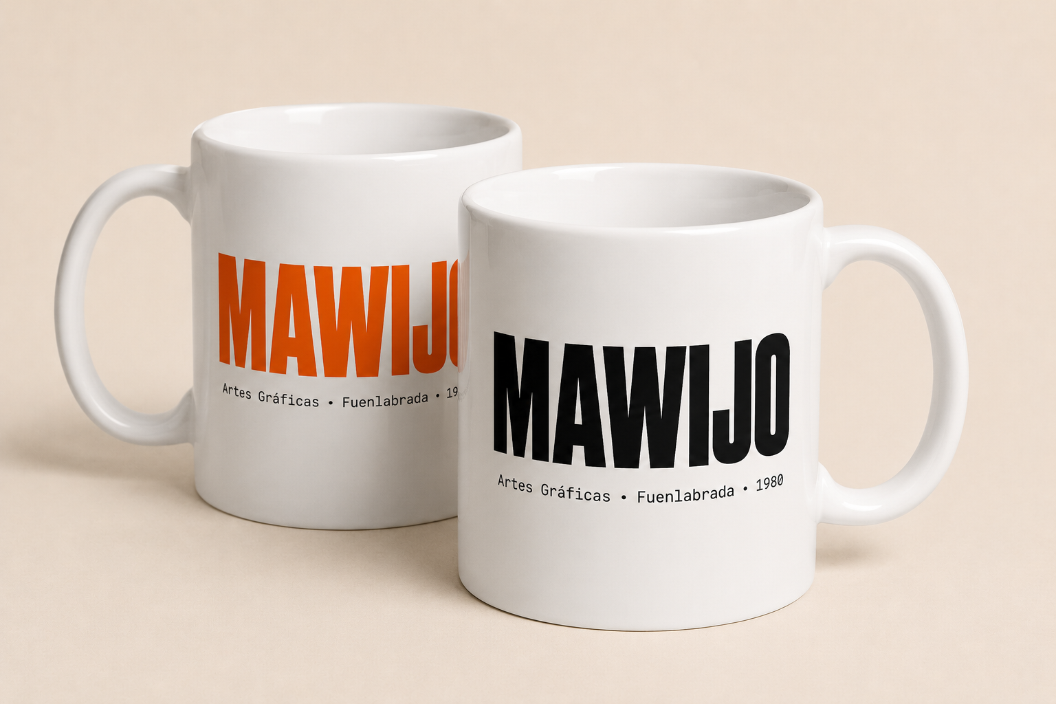 Taza de cerámica corporativa personalizada de merchandising por Mawijo